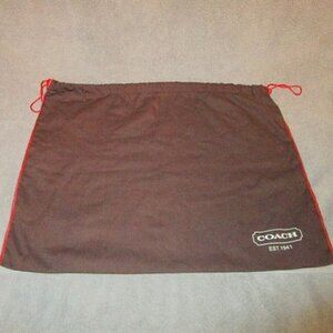 Vintage Coach Logo Dust Bag Brown Fabric For Handbags Shoe Storage 13" X 16" b